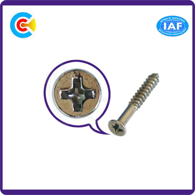 DIN/ANSI/BS/JIS Carbon-Steel/Stainless-Steel 4.8/8.8/10.9 Galvanized Cross Screwdriver Self-Tapping Screw