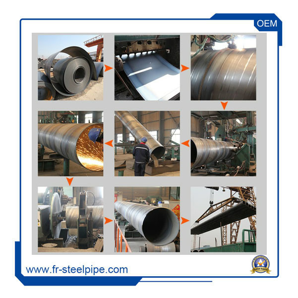 Large Diameter 24 Inch Steel Pipe Hsaw Spiral Steel Pipe Carbon Welded Spiral Steel