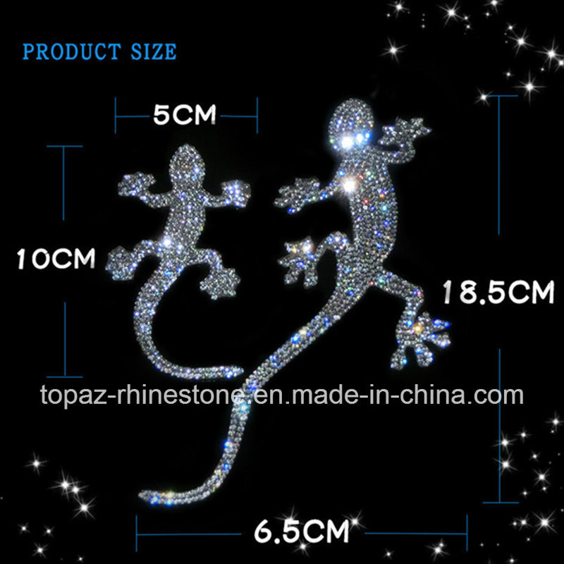 Crystal Sticker Self Adhesive Lizard Czech Crystal Car Sticker 3D Car Accessories (TP-lizard)