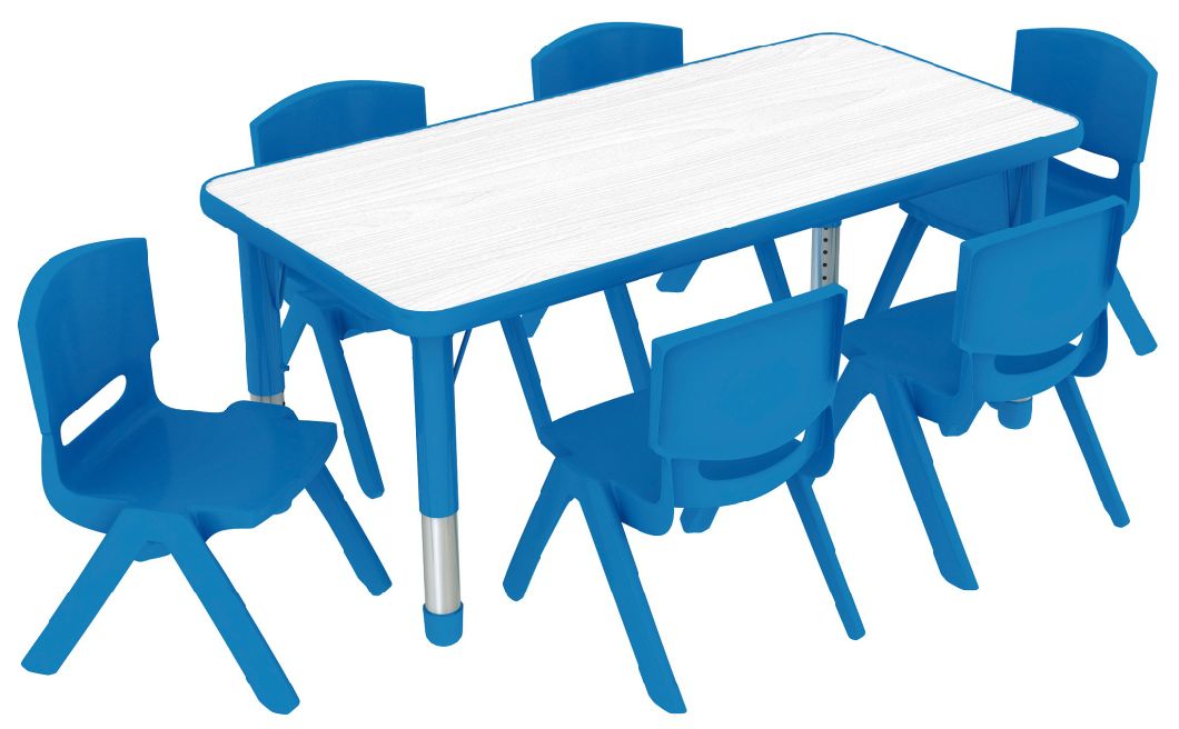 Children School MDF Wooden Table, Chair One Set for Three to Six Old Kids Child