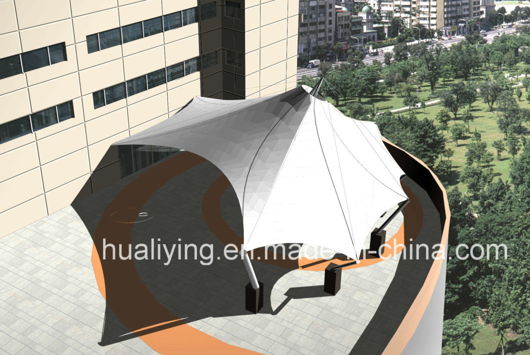 Architectural Membrane Structure Shool Stadium PVDF PTFE Material Awning