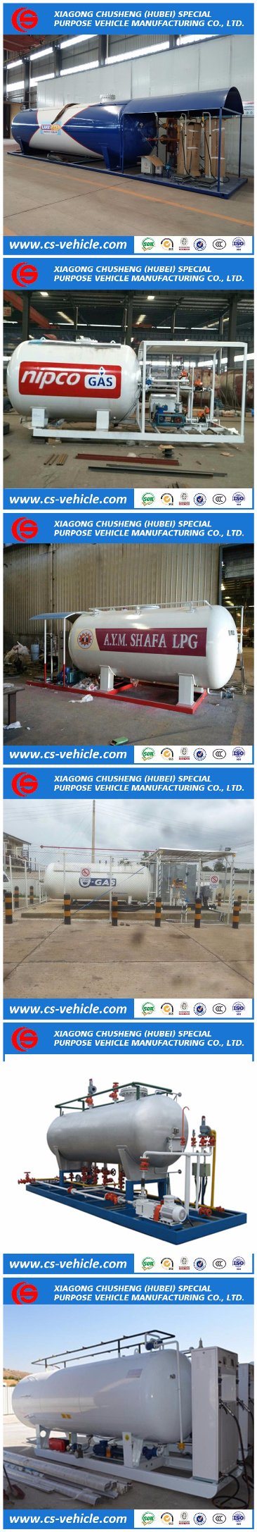 Cheap Price 20m3 10tons Cooking Gas Cylinder LPG Skid Station for Nigeria