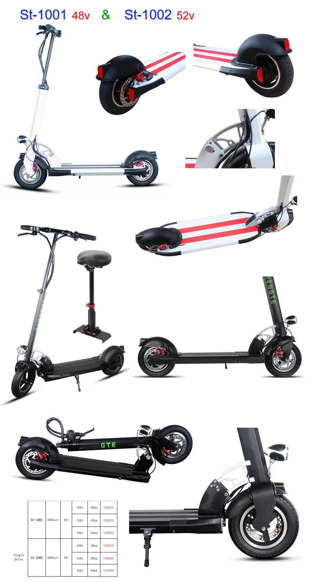 Mobility Foldable Scooter Electric E-Bike Electrical Vehicle