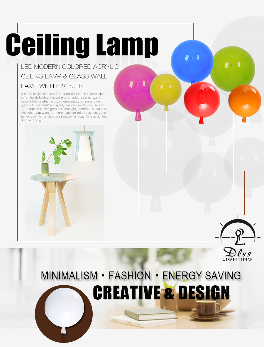 Creative Colourful Balloon Lamp Wall Lamp Christmas Lamp