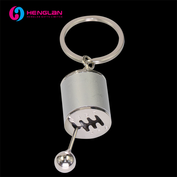 Black Metal Alloy Keyring 3D Car Gear Tap Position Keychain for Auto Lovers' Gift (HL-KC131)