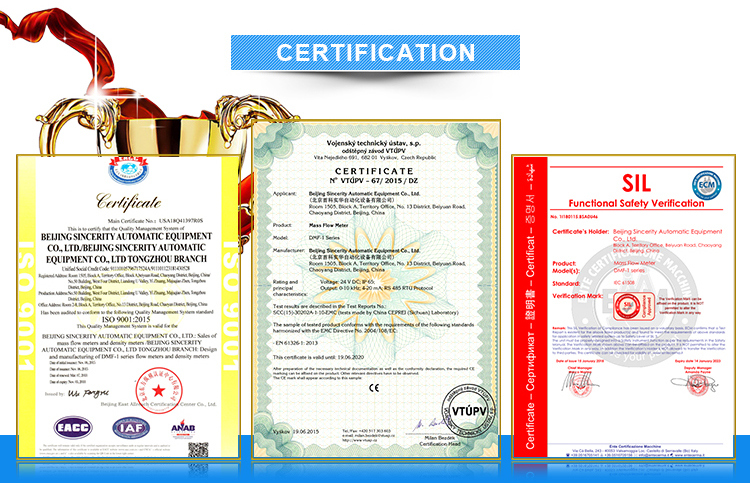 Coriolis Mass Liquid-Gas Flow Meter for Marine Diesel Fuel Oil