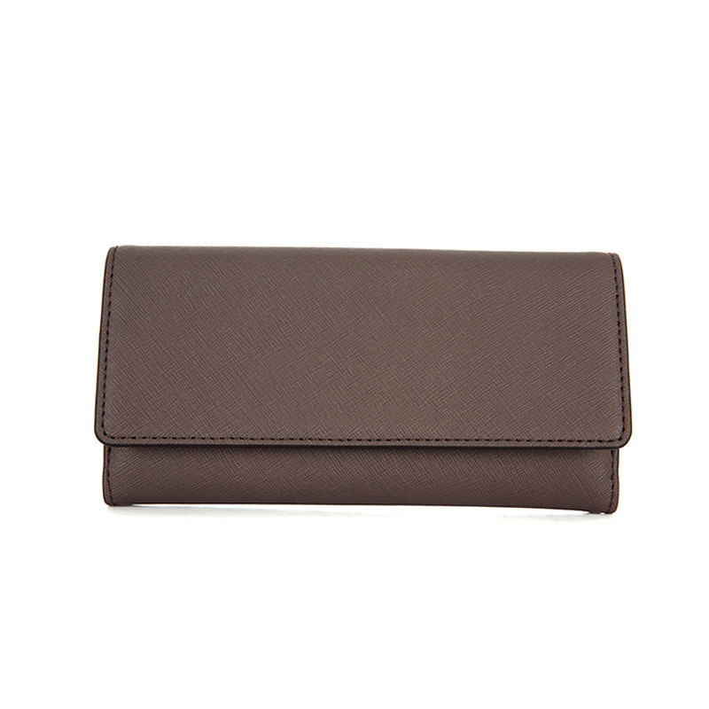 Yc-W001 Trendy Fashion Simple Design Long Wallet Handmade Saffiano PU Women Wallets