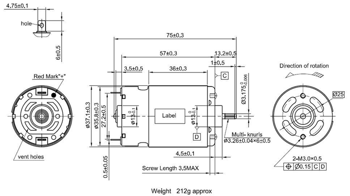 24V DC Electirc Motor RS-550sh for Water Pump