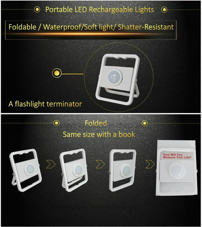 Outdoor IP 65 Waterproof Rechargeable Portable Job Site Work Light