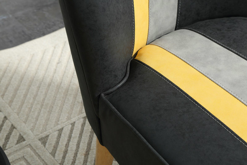 Modern Fabric Black Dining Coffee Chair