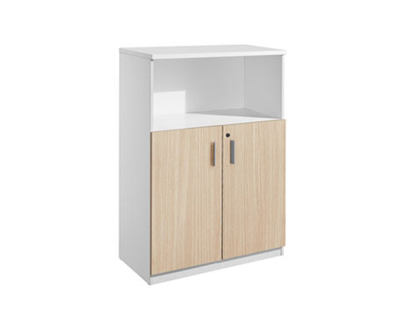 Customized White Beech Wood Office Low Display Cabinet