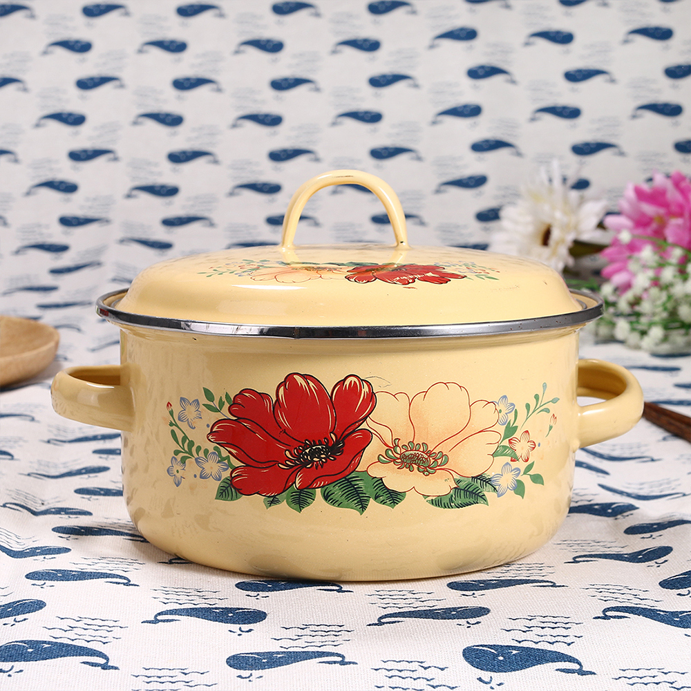 Enamel Kitchenware Set Cover 5PCS ,Enamel Casserole Cookware (673D)