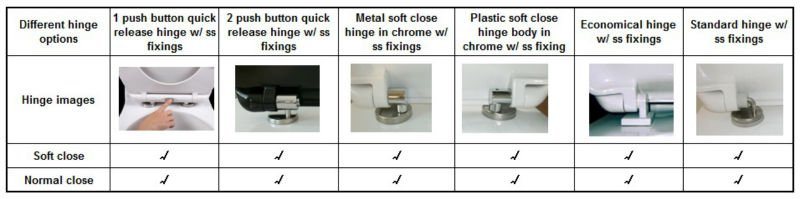 Ceramic Soft Close Hinge Sanitary Ware Toilet Seat