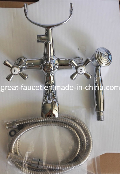 Bathroom Shower Faucet with Cross Handle