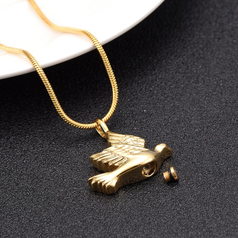 Peace Dove Memorial Urn Jewellery Bird Shape Cremation Pendant