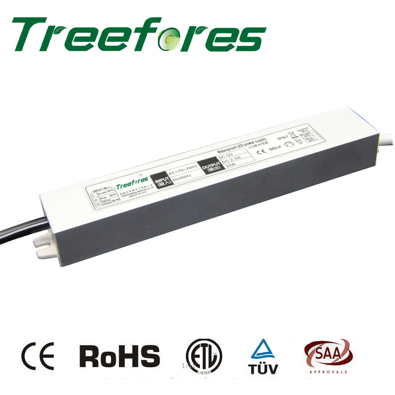 IP67 20W LED Transformer 12V 24V Switching Power Supply for Strip Light