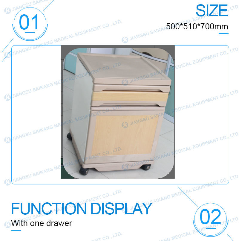 Hospital Room Mobile Medical ABS Drawer Cabinet