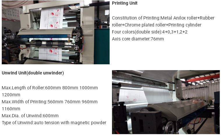 Hot Sale Four Color Multicolor Flexographic Printing Machine