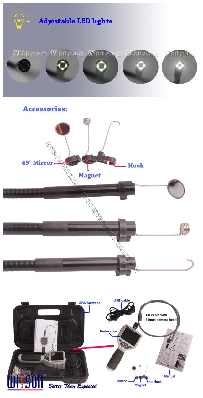 Witson HD Industrial Video Endoscope 2.7 Inch Monitor (W3-CMP2818DX)