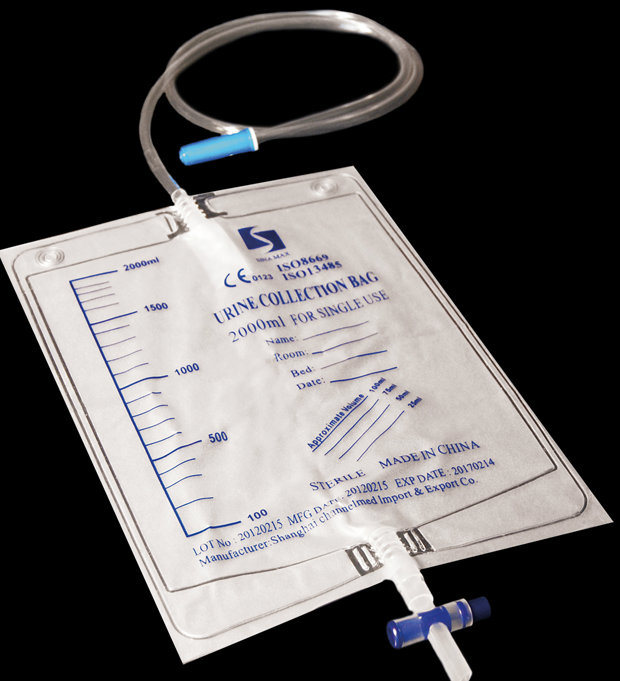 Cheap Disposable Adult Urine Collection Bag with T-Valve