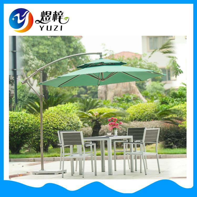 Outdoor 10FT Banana Umbrella Cantilever Hanging Garden Umbrella