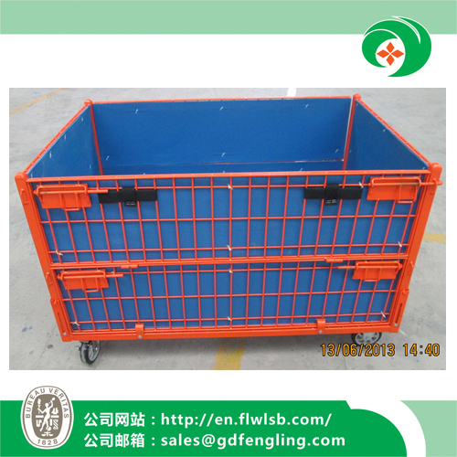 Metal Collapsible Wire Mesh Cage for Warehouse Storage