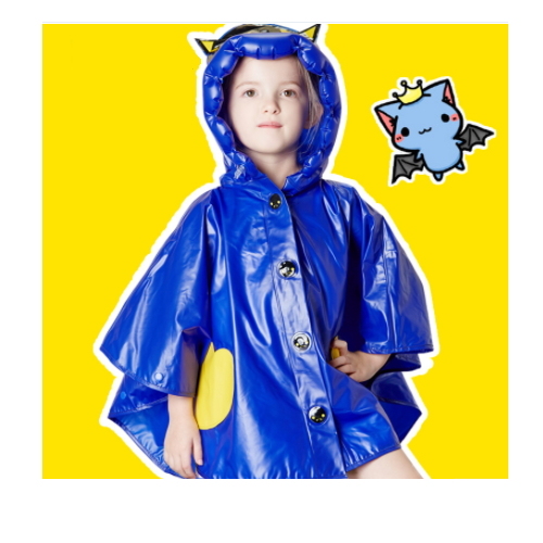 Fashion Kids Rain Coats Reach Children Ponch Rain Coat