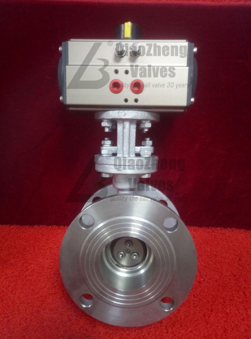 Pneumatic Flanged Metal Seal Seated Triple Offset Three-Eccentric Butterfly Valve D643hyf