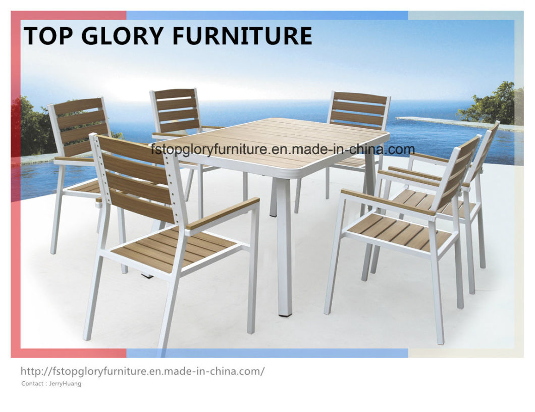 Outdoor Aluminium Frame Polywood Furniture Dining Set (TG-1335)