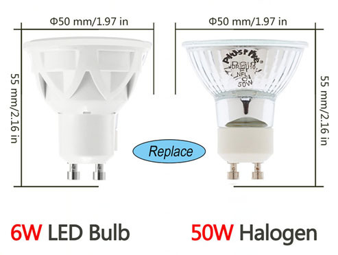 Warm White Cold White SMD Dimmable GU10 LED Spotlight