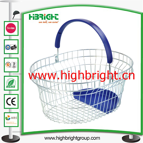 100% New PP Plastic Supermarket Hand Shopping Basket