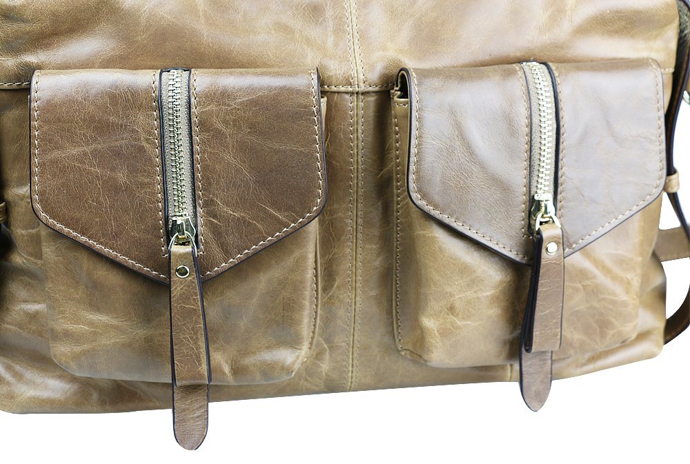 Duffle Handbag Genuine Leather Crossbody Travel Bag