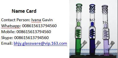 9mm Thick Glass Water Pipe Smoking Pipe Classic Beaker with Downstem