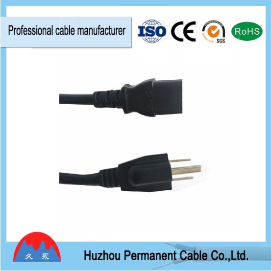 American UL Plug Extension Power Plug Cable 3 Pin Power Cord in Low Price