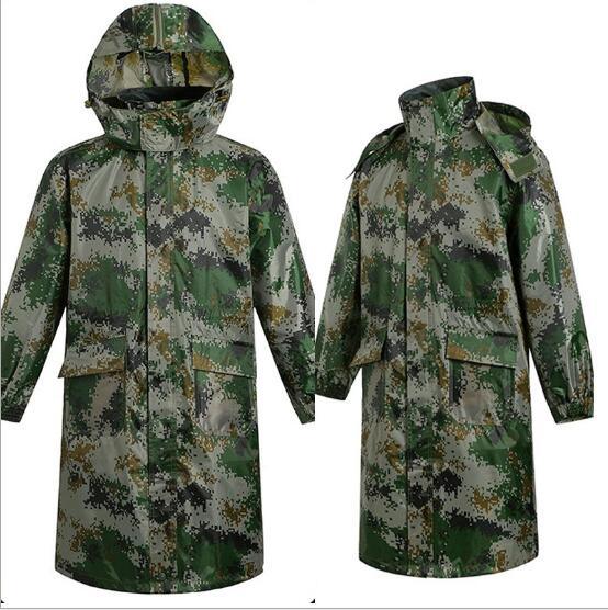 100% Polyester Camouflage Raincoat