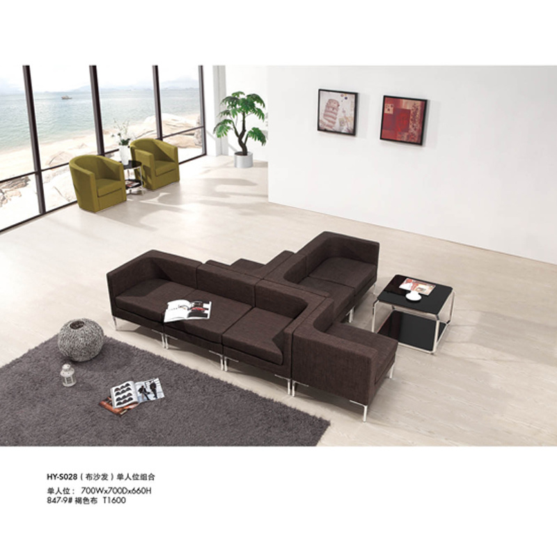 Hot Sale Leisure Office Fabric Sofa Set (HY-S028)