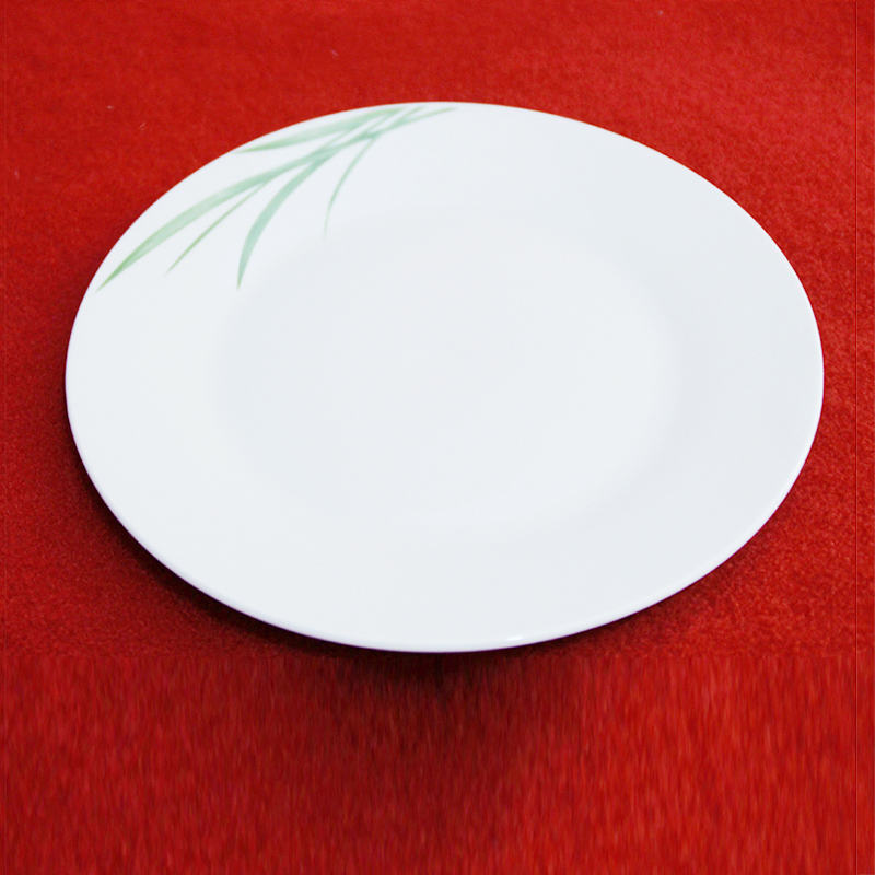 Grass Hand-Painted Round Ceramic Table Plate / Dinnerware Plate