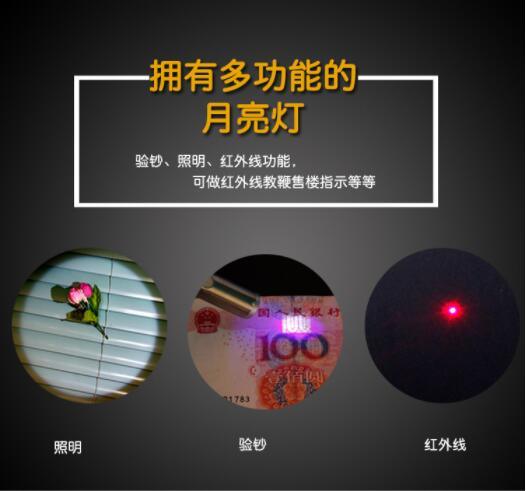 3 in 1 Multifunction UV LED Red Laser Pointer USB Rechargeable Mini Torch