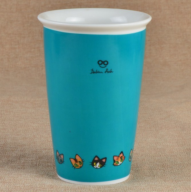 Locked Promotional Ceramic Mugs with Customized Cartoon Printing