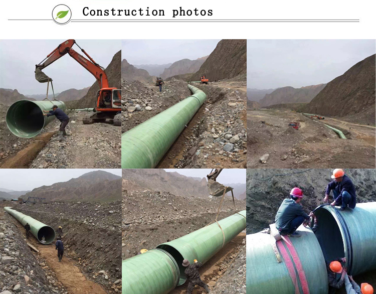 High Pressure GRP Fiberglass Composite FRP Pipe and Fitting