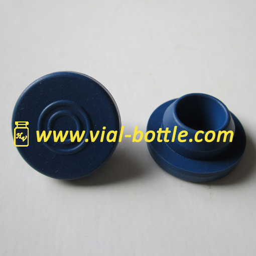 Dark Blue Vial Bottle Butyl Rubber Stopper Pharmaceutical Grade Logo Can Be Customize