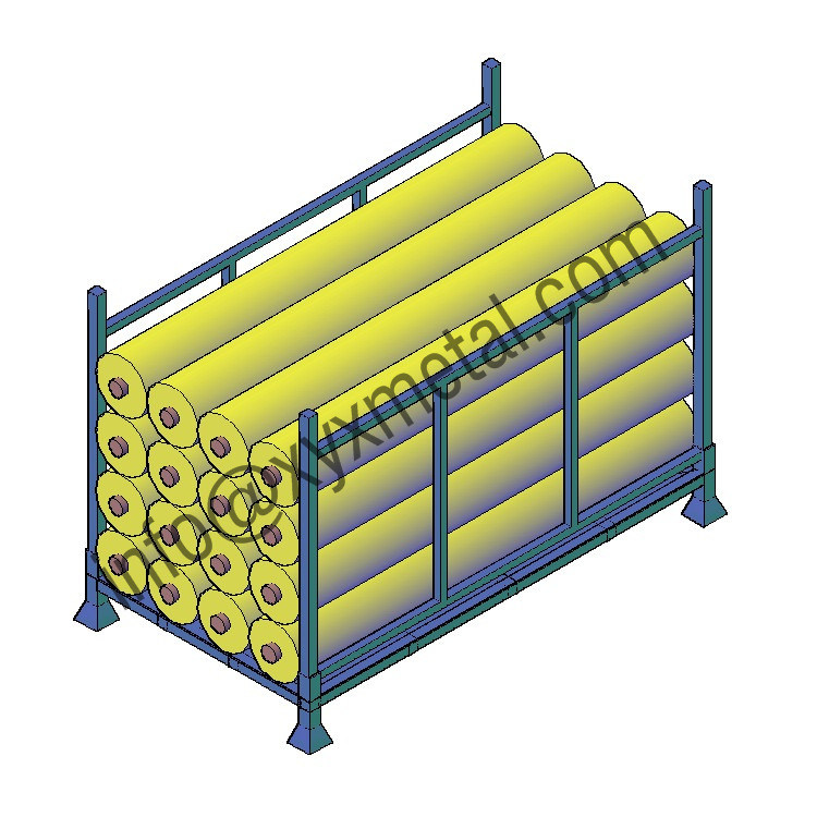 Powder Coating and Corrosion Protection Feature Steel Stacking Post Pallet