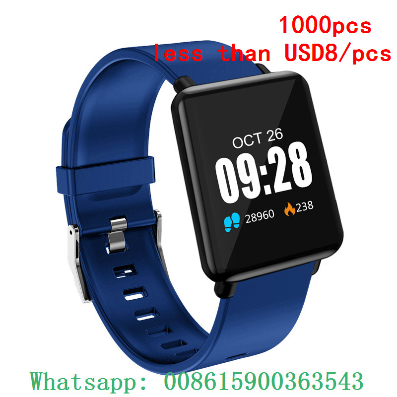 Less Than USD8/PCS 1.44 Color Screen IP67 Waterproof Heart Rate, Blood Pressure, Blood Oxygen Monitoring Sports Bracelet Watch