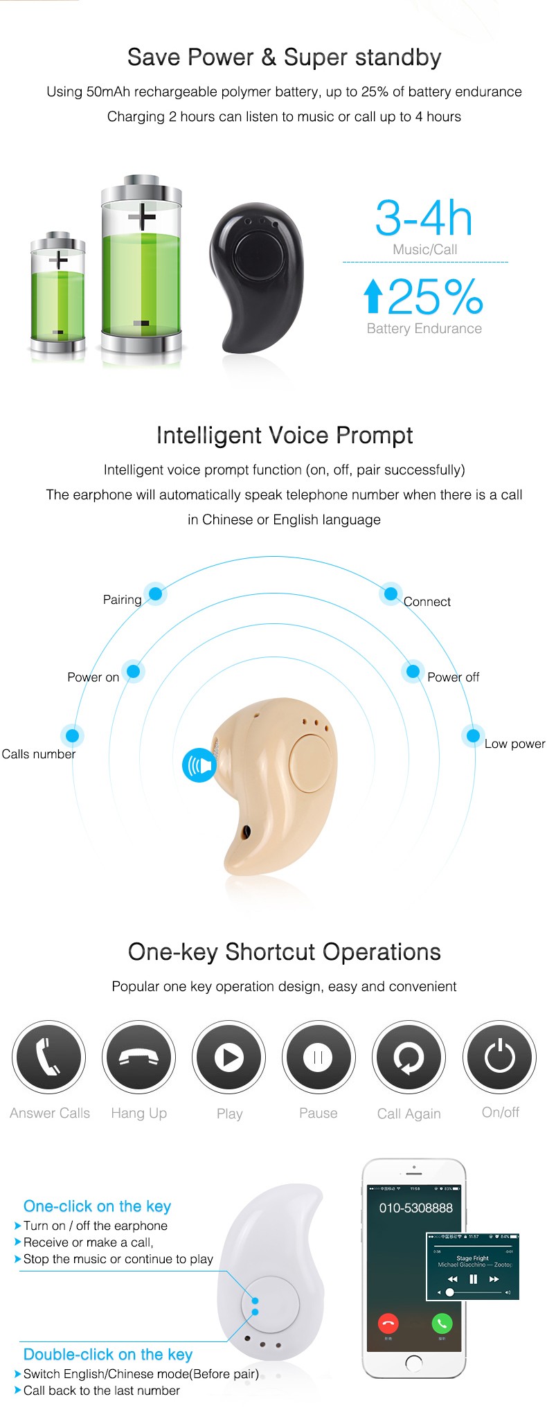 Earbud Bluetooth Earbud Bluetooth