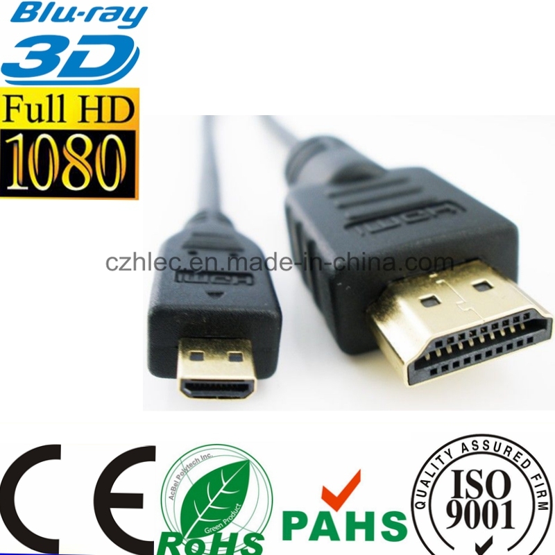 Micro HDMI to HDMI Cable for Cellpbone Camcorders HDTV (SY094)