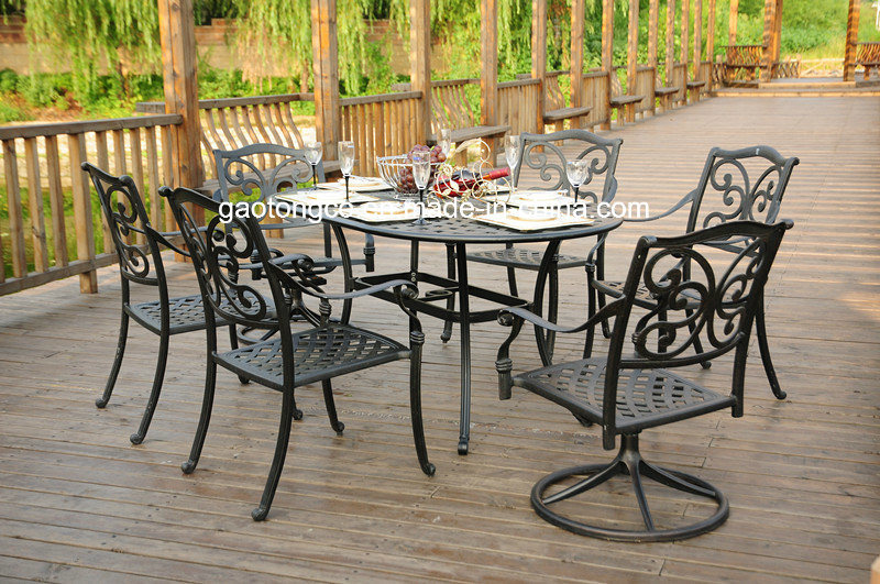 All Weather Cast Aluminum Outdoor Garden Furniture Dining Table Set