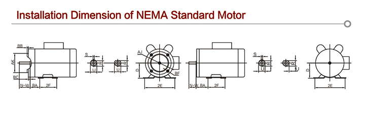 NEMA Series Air Compressor Duty Steel Housing Single Phase CSA Certified Induction AC Electric Motor