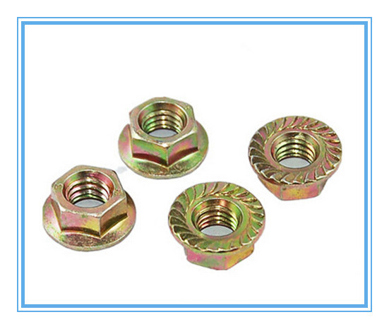 Yellow Zinc Plated Hexagon Flange Nuts 4.8