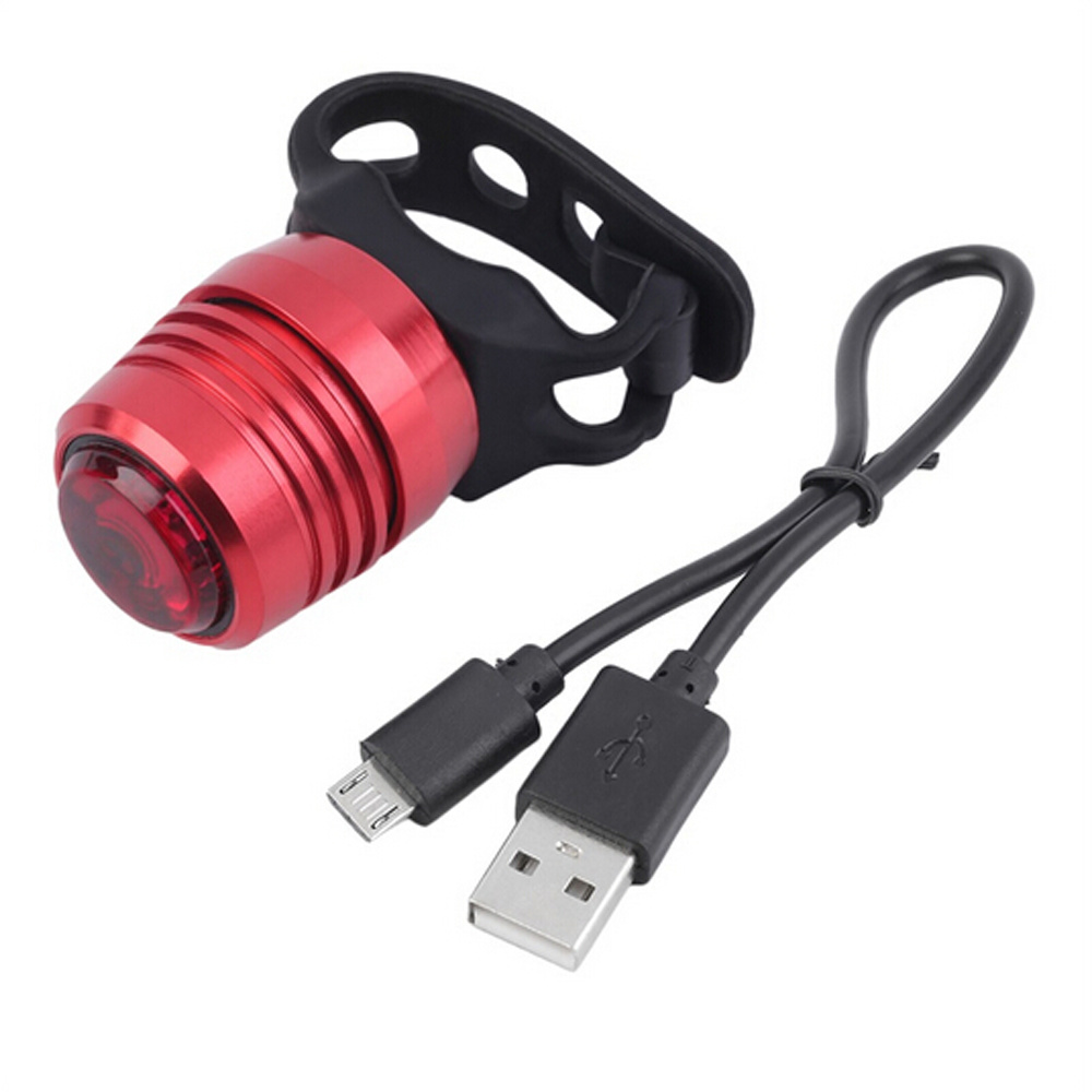 USB Rechargeable 3 Mode Bike Bicycle Red White LED Safety Rear Warning Ruby Tail Light