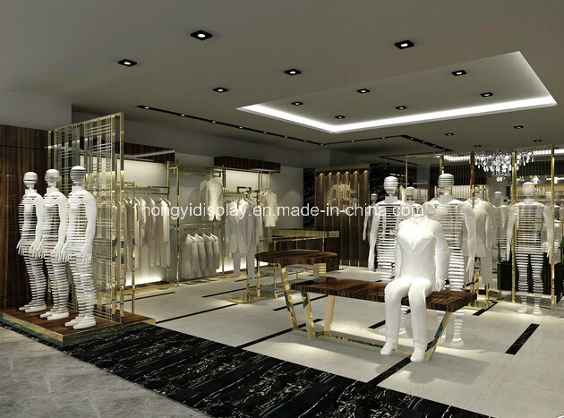 Luxury European Style Display Fixtures for Men Clothing Retail Shop